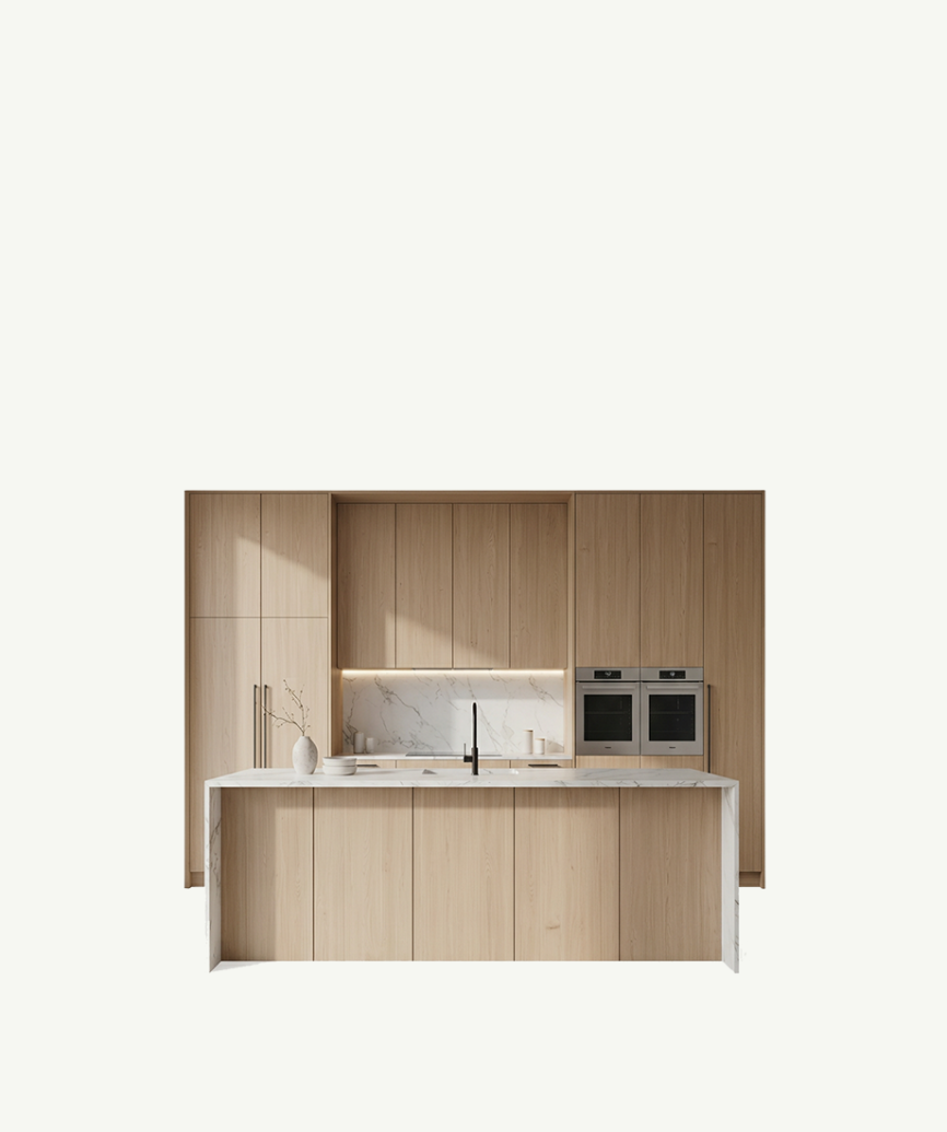 Two-Tone Contrast Kitchen